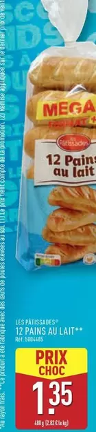 Mega - Pains Au Lait offre à 1,35€ sur Aldi