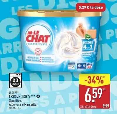 La queue du chat - Lessive Dose offre à 6,59€ sur Aldi