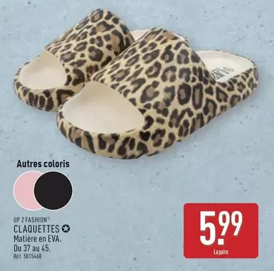 Up2fashion - Clqaquettes offre à 5,99€ sur Aldi