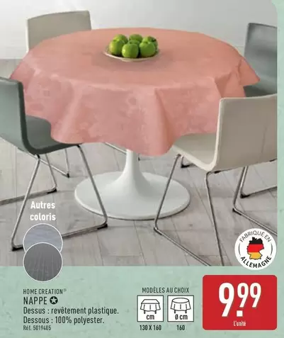 Home Creation - Nappe offre à 9,99€ sur Aldi