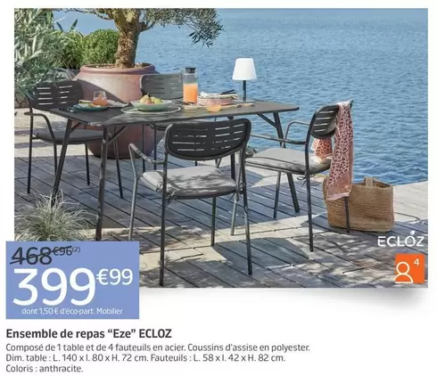 Ecloz - Ensemble De Repas "Eze" offre à 399,99€ sur Jardiland