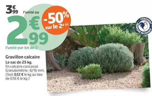 Gravillon Calcaire offre à 3,99€ sur Jardiland