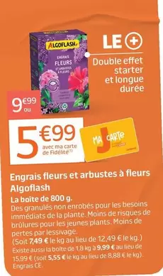 Algoflash - Engrais Fleurs Et Arbustes À Fleurs offre à 9,99€ sur Jardiland