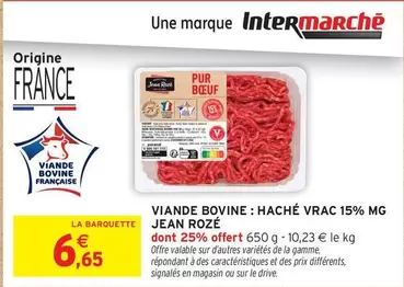 Signal - Viande Bovine: Haché Vrac 15% Mg offre à 6,65€ sur Intermarché Hyper
