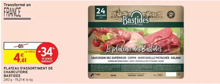 Plateau D'assortiment De Charcuterie offre à 4,61€ sur Intermarché Hyper