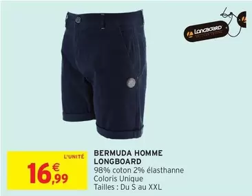 Bermuda Homme offre à 16,99€ sur Intermarché Hyper
