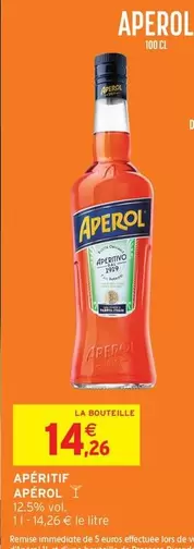 Aperol - Aperitif offre à 14,26€ sur Intermarché Hyper