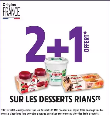 Rians - Sur Les Desserts offre sur Intermarché Hyper