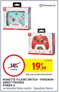 Switch - Manette Filaire  Pokemon offre à 19,99€ sur Intermarché Hyper