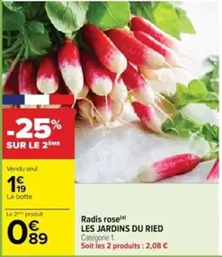 Radis Rose offre à 1,19€ sur Cora