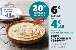 U - Tarte Aux Pommes 6 Parts offre à 6€ sur Bi1