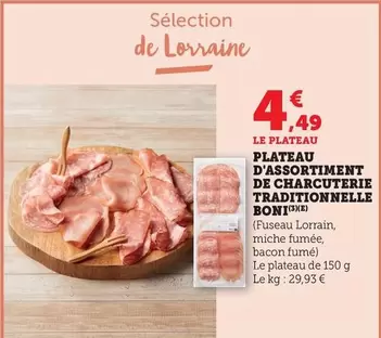 Plateau D'assortiment De Charcuterie Traditionnelle Bon offre à 4,49€ sur Bi1