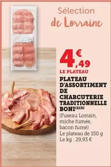 Plateau D'assortiment De Charcuterie Traditionnelle offre à 4,49€ sur Bi1