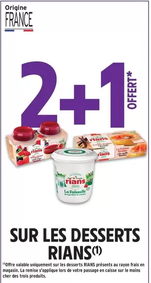 Rians - Sur Les Desserts offre sur Intermarché Express