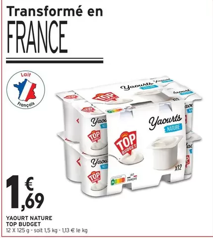 Yaourt Nature offre à 1,69€ sur Intermarché Express