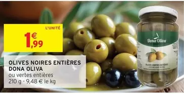 Olives Noires Entières offre à 1,99€ sur Intermarché Express