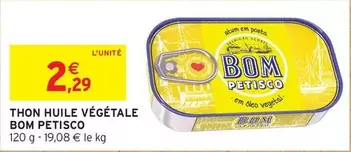 Thon Huile Végétale offre à 2,29€ sur Intermarché Express