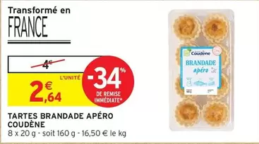 Tartes Brandade Apero offre à 2,64€ sur Intermarché Contact