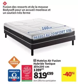 Matelas Air Fusion Hybride Tonique offre à 819,99€ sur Conforama