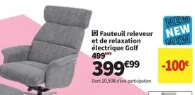 Fauteuil Releveur Et De Relaxation Électrique Golf offre à 399,99€ sur Conforama