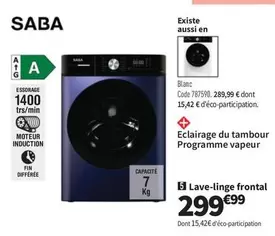 Saba - Eclairage Du Tambour Programme Vapeur offre à 299,99€ sur Conforama