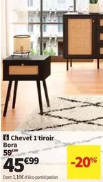 Chevet 1 Tiroir Bora offre à 45,99€ sur Conforama