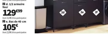 Lot De 2 Armoires Four offre à 129,99€ sur Conforama