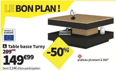 Table Basse Turny offre à 149,99€ sur Conforama