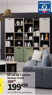 Lot De 3 Tables Basses Craft offre à 199,99€ sur Conforama