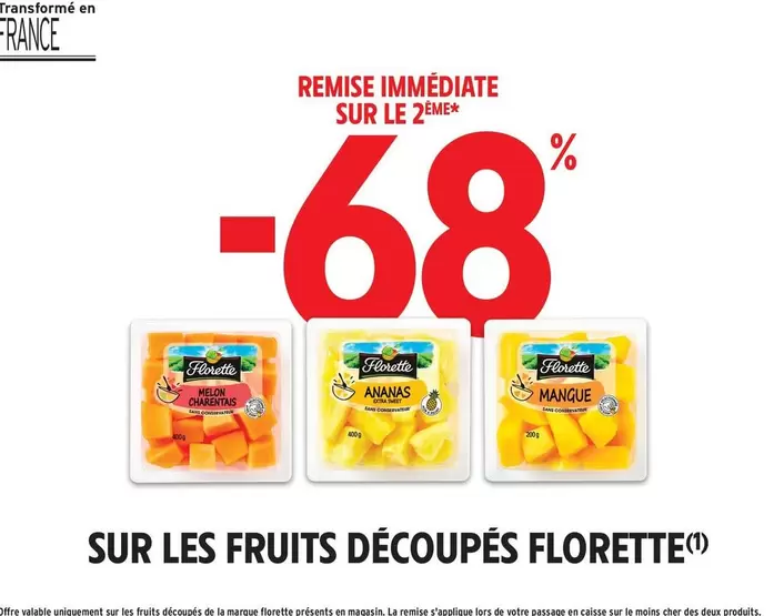 Florette - Sur Les Fruits Découpés offre sur Intermarché