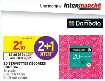 Dim - Serviettes Décorées offre à 2,1€ sur Intermarché