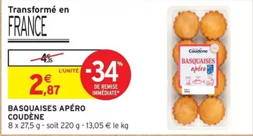 Coudene - Basquaises Apero offre à 2,87€ sur Intermarché