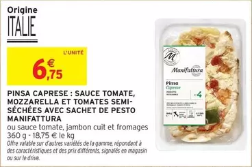 Manifattura - Pinsa Carpes offre à 6,75€ sur Intermarché