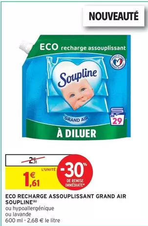 Soupline - Eco Recharge Assouplissant Grand Air offre à 1,61€ sur Intermarché