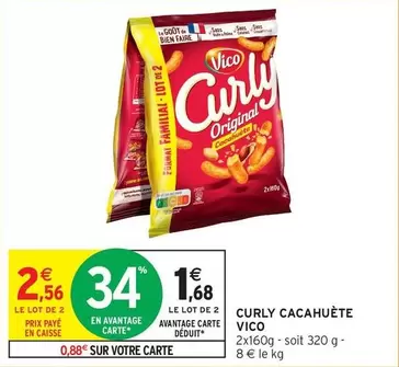 Vico - Curly Cacahuete offre à 2,56€ sur Intermarché