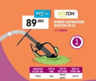 Dexton - Robot Aspirateur offre à 89€ sur Cash Piscines