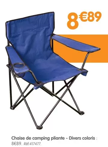 Chaise De Camping Pliante offre à 8,89€ sur B&M