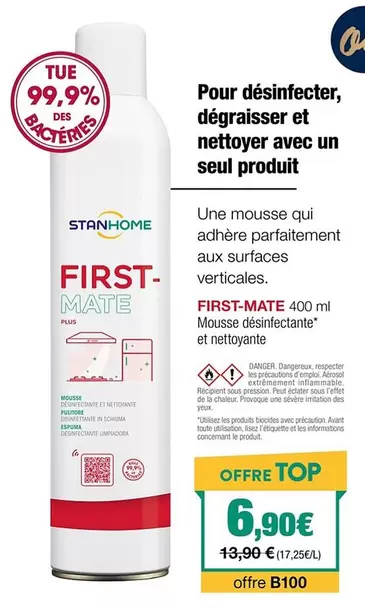 Stanhome - Mousse Désinfectante offre à 6,9€ sur Stanhome