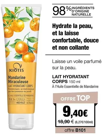 Kiotis - Lait Hydratant Corps offre à 9,4€ sur Stanhome