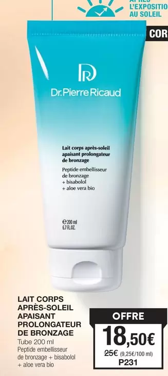 Dr.Pierre Ricaud - Lait Corps Apres-Soleil Prolongateur De Bronzage offre à 18,5€ sur Stanhome