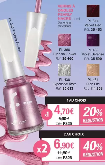 Flormar - Vernis À Ongles Pearly Nacré  offre à 4,7€ sur Stanhome
