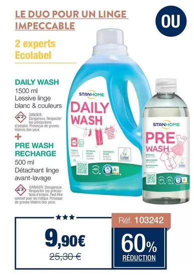 Stanhome - Daily Wash offre à 9,9€ sur Stanhome