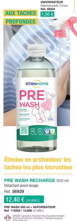 Stanhome - Détachant Avant-Lavage  offre à 12,4€ sur Stanhome
