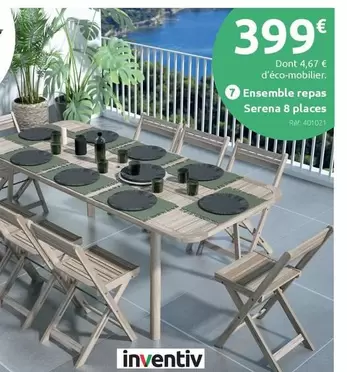 Ensemble Repas Serena offre à 399€ sur Mr Bricolage
