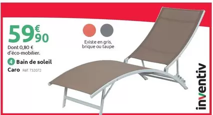 Inventiv - Bain De Soleil Caro offre à 59,9€ sur Mr Bricolage