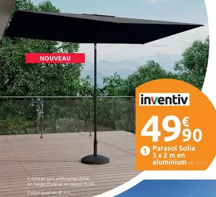 Parasol Solia offre à 49,9€ sur Mr Bricolage