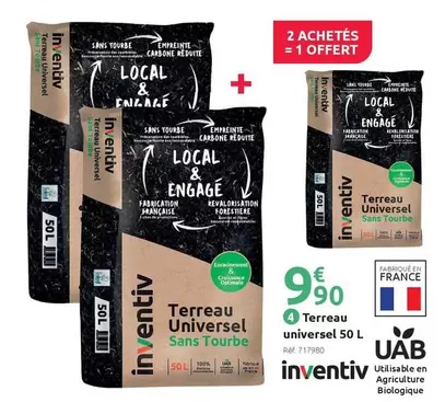Inventiv - Terreau Universel offre à 9,9€ sur Mr Bricolage