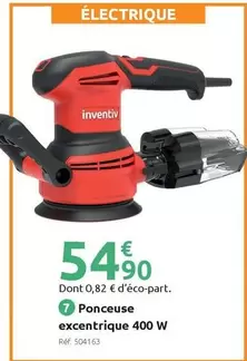 Inventiv - Ponceuse Excentrique 400 W offre à 54,9€ sur Mr Bricolage