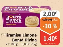 Bontà Divina - Tiramisu Limone offre à 2€ sur Colruyt