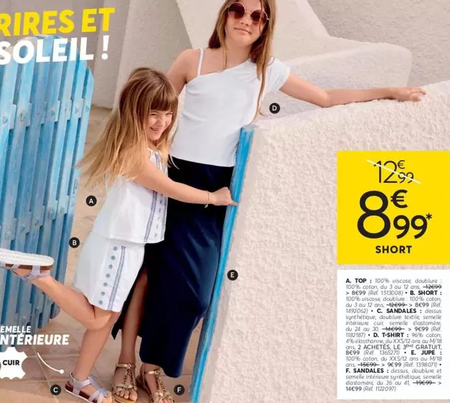 Short offre à 8,99€ sur DistriCenter